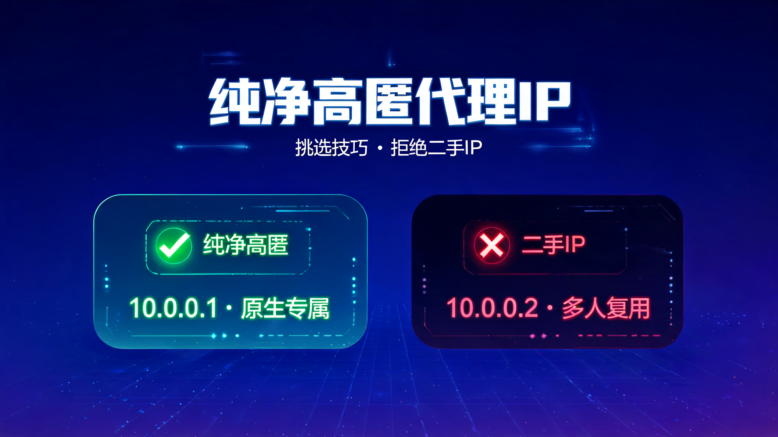 纯净高匿代理IP挑选技巧,拒绝二手IP配图